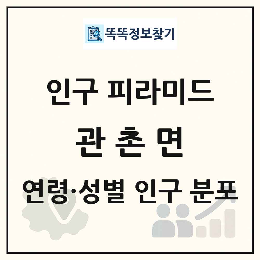 관촌면 성·연령별 인구 피라미드