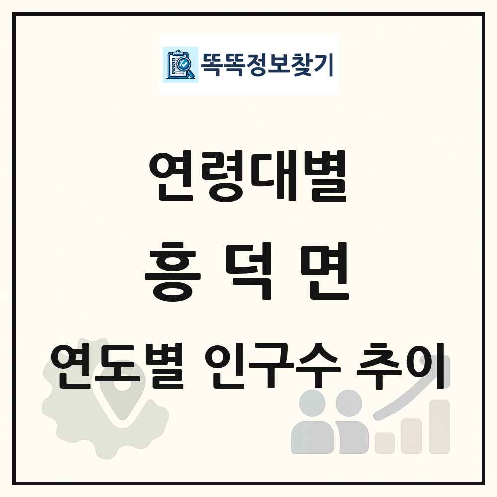 흥덕면 생애주기별 인구 상세 정보