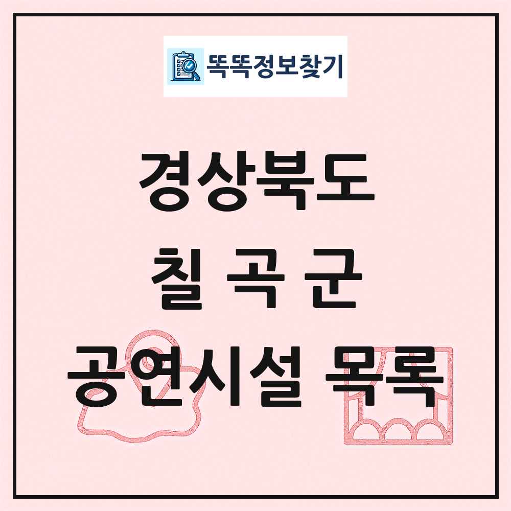 칠곡군 공연시설 목록 및 정보