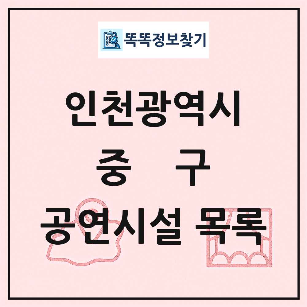 중구 공연시설 목록 및 정보