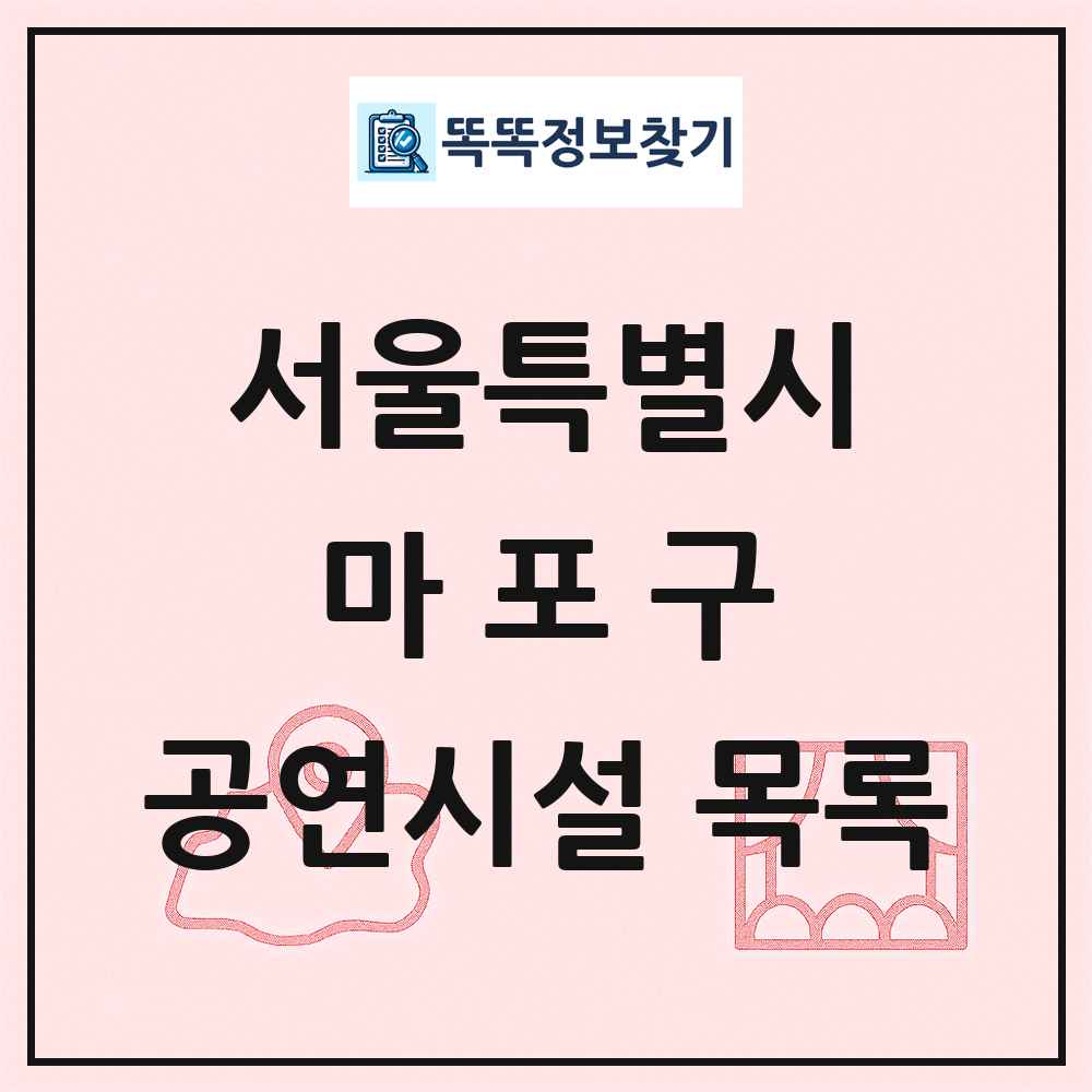 서울특별시 마포구 공연시설 목록
      