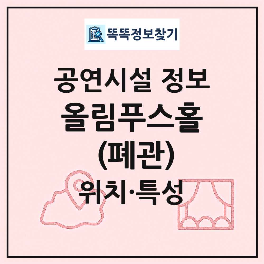 올림푸스홀 (폐관) 최신 공연시설 정보