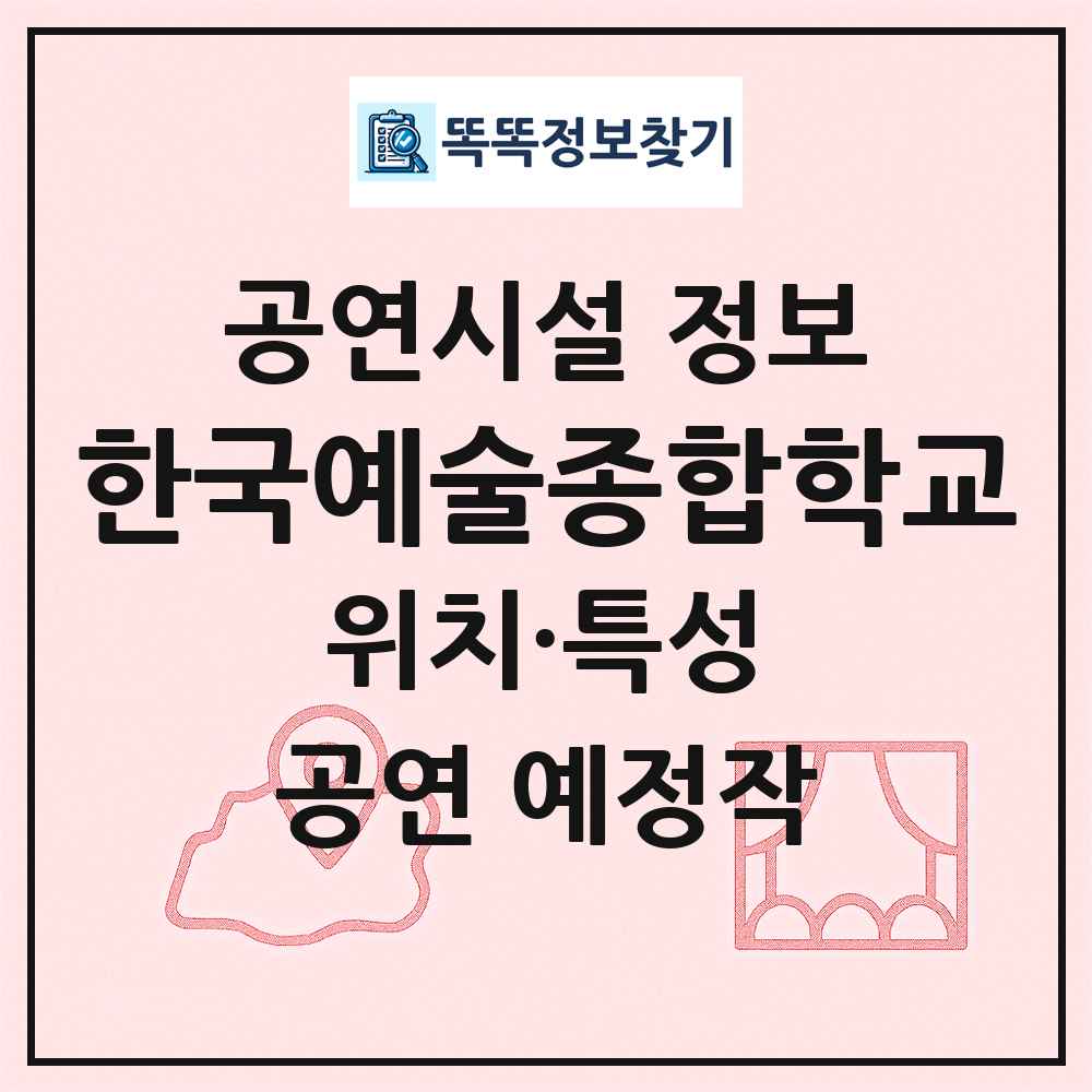한국예술종합학교 최신 공연시설 정보