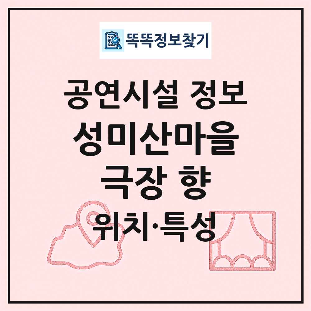 성미산마을극장 향 최신 공연시설 정보