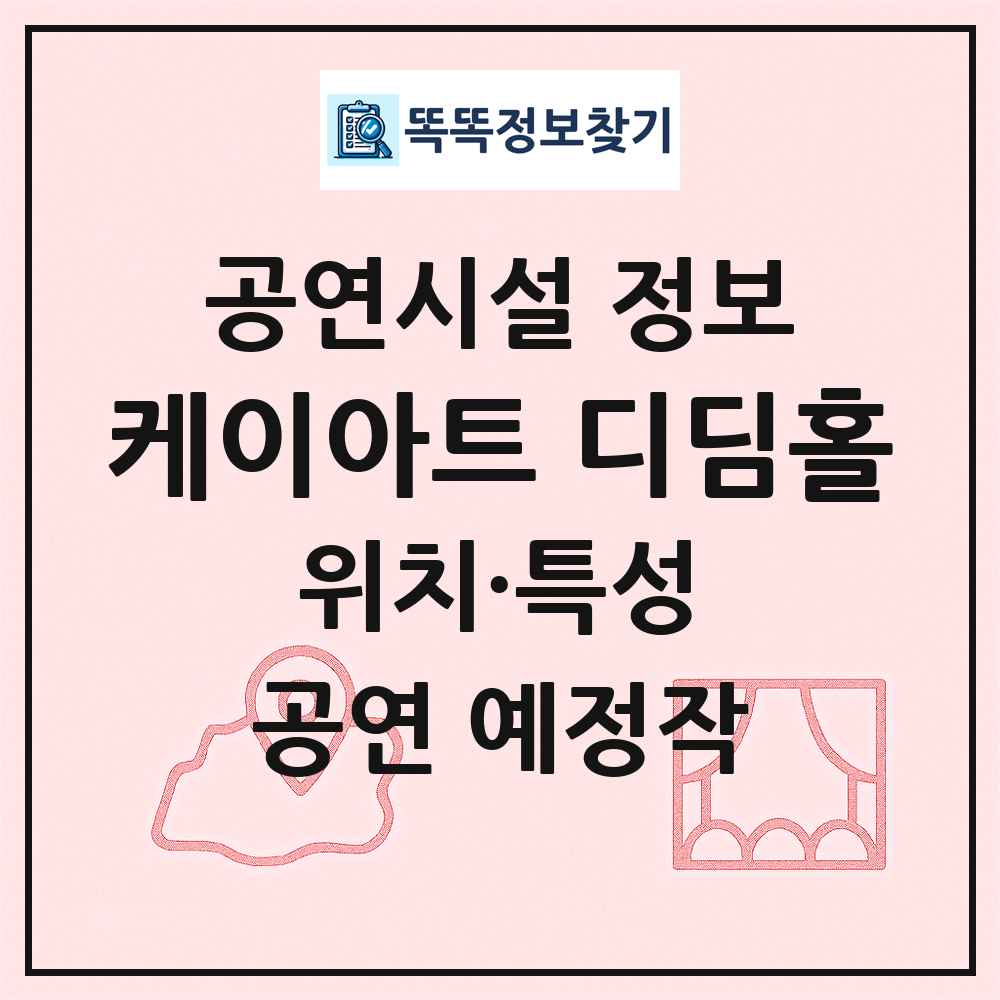 케이아트 디딤홀 최신 공연시설 정보