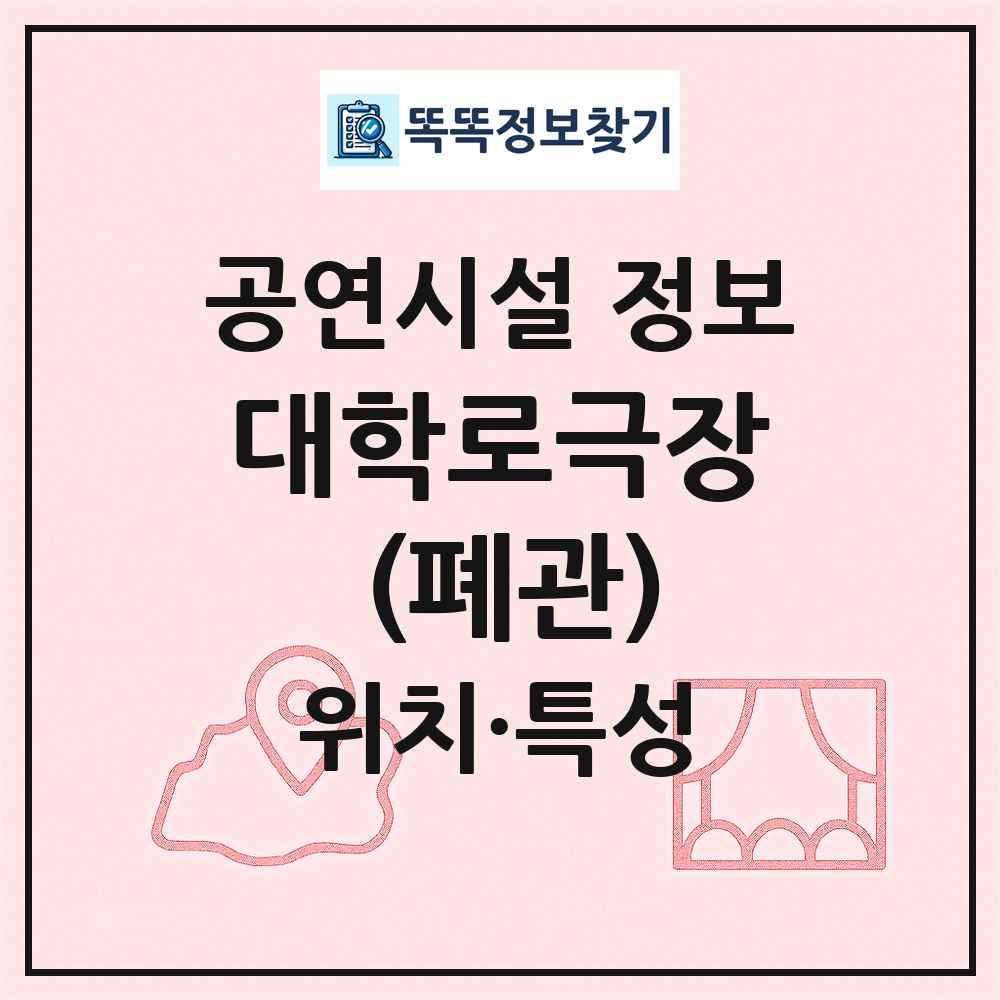 대학로극장 (폐관) 최신 공연시설 정보