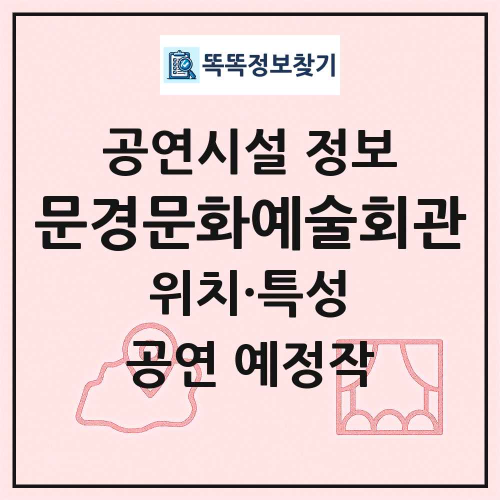 문경문화예술회관 최신 공연시설 정보