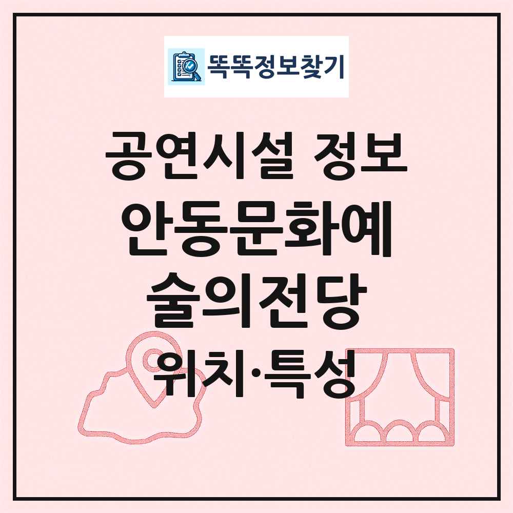 안동문화예술의전당 최신 공연시설 정보