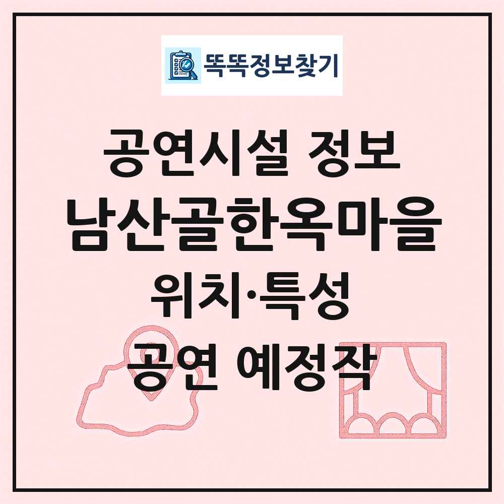 남산골한옥마을 최신 공연시설 정보