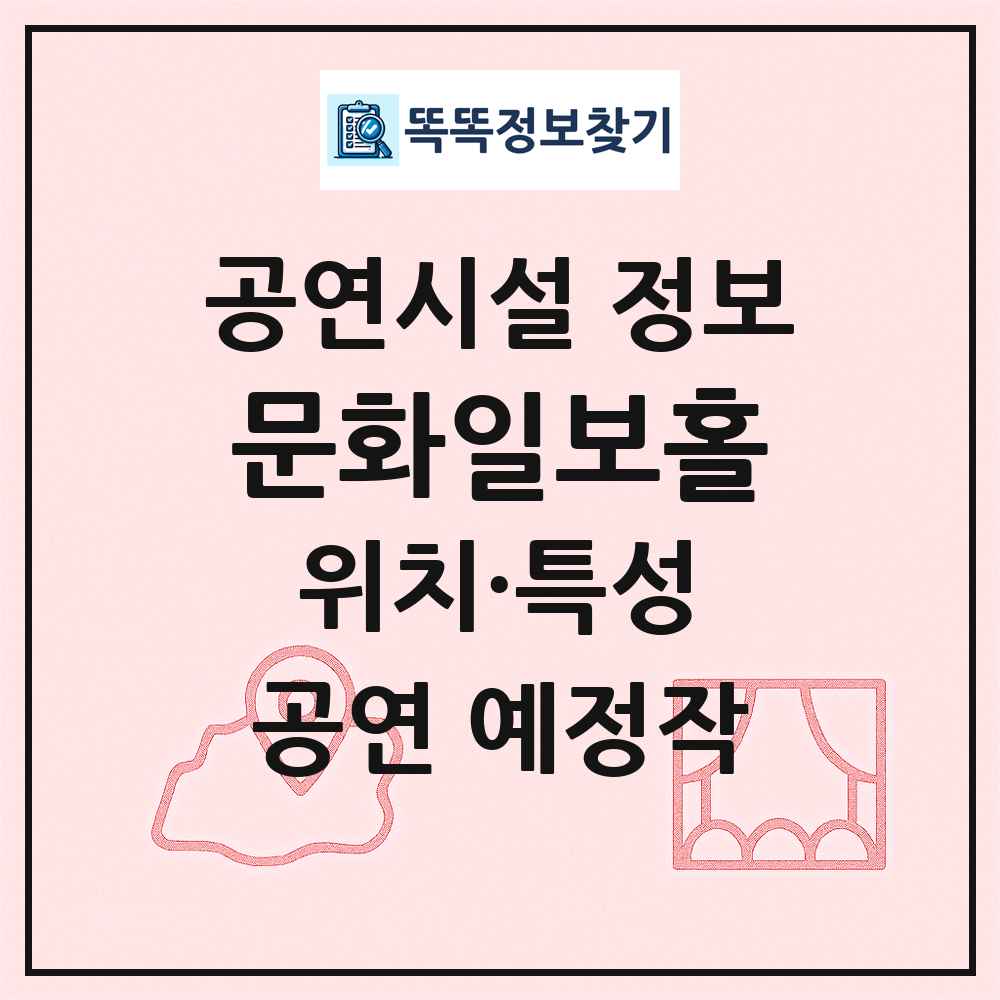 문화일보홀 최신 공연시설 정보