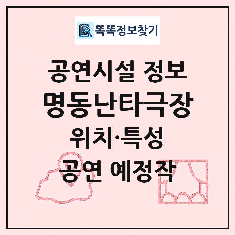 명동난타극장 최신 공연시설 정보