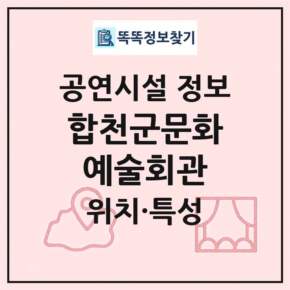 합천군문화예술회관 최신 공연시설 정보