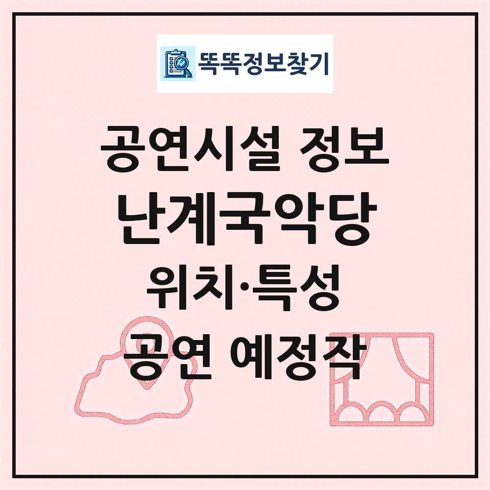 난계국악당 최신 공연시설 정보