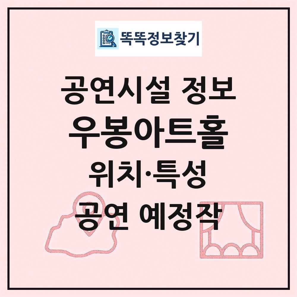 우봉아트홀 최신 공연시설 정보