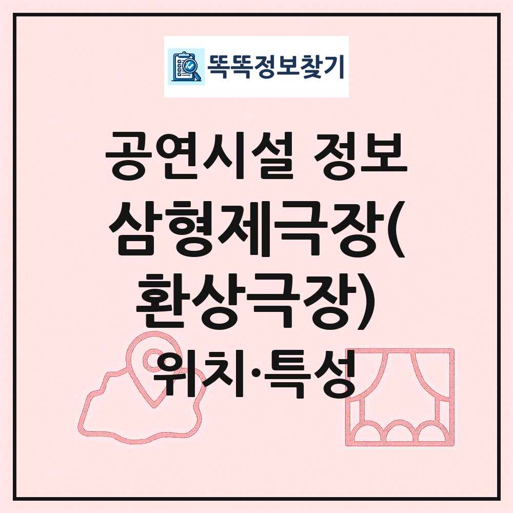 삼형제극장(환상극장) 최신 공연시설 정보