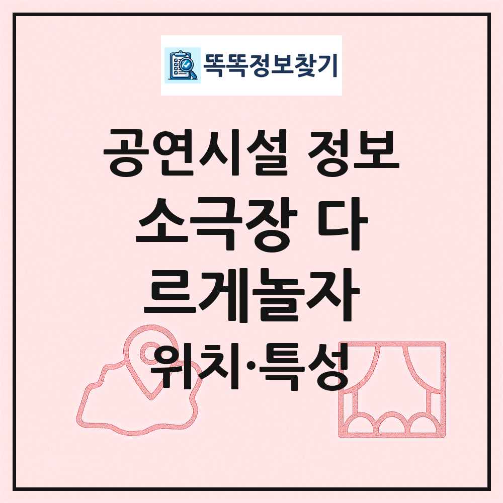 소극장 다르게놀자 최신 공연시설 정보