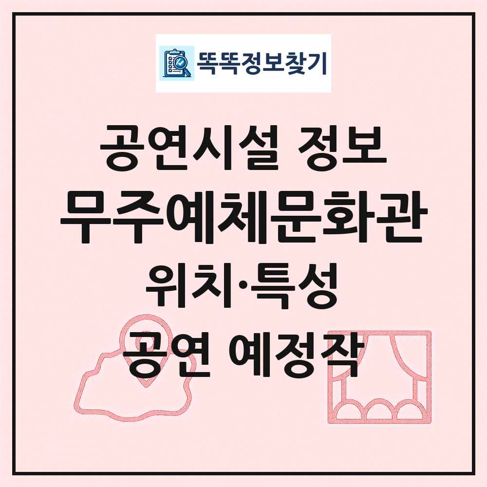 무주예체문화관 최신 공연시설 정보