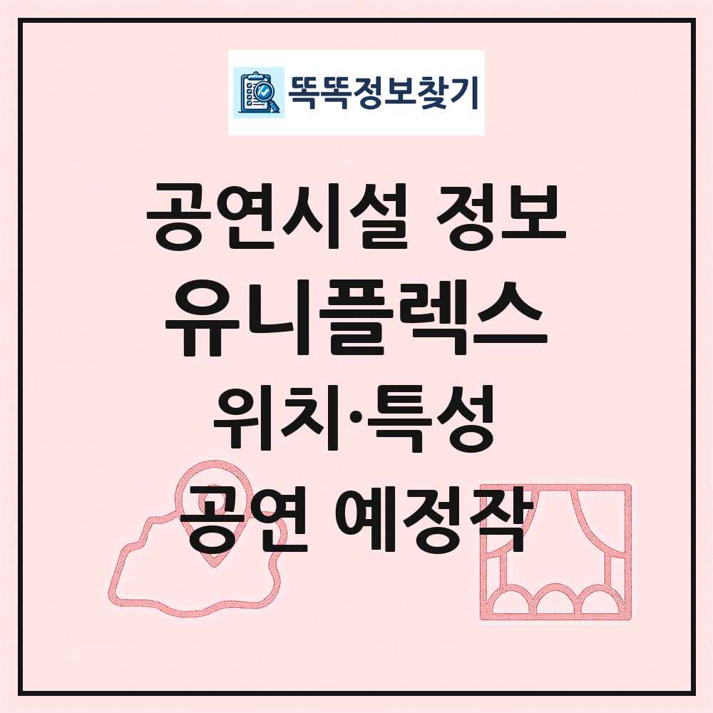 유니플렉스 최신 공연시설 정보