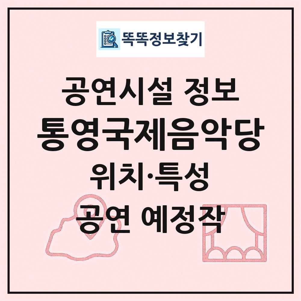 통영국제음악당 최신 공연시설 정보