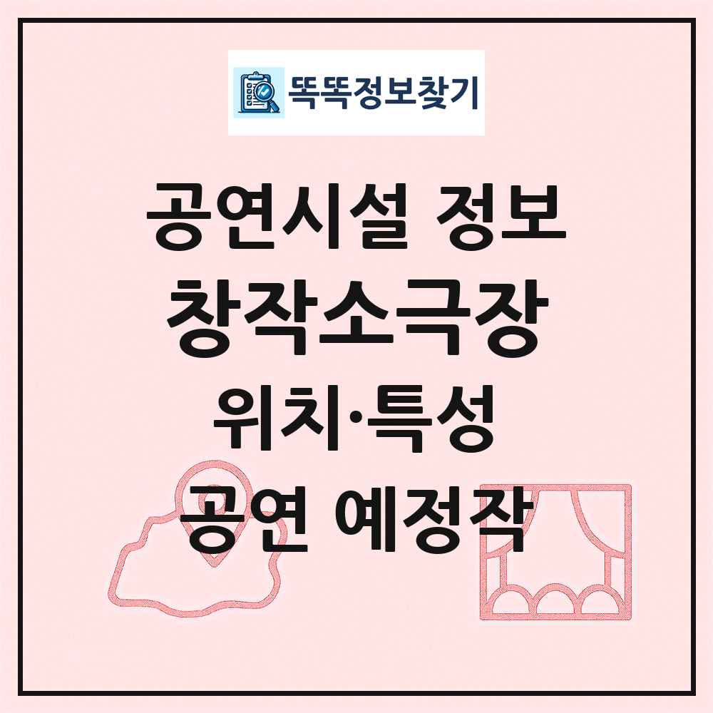 창작소극장 최신 공연시설 정보