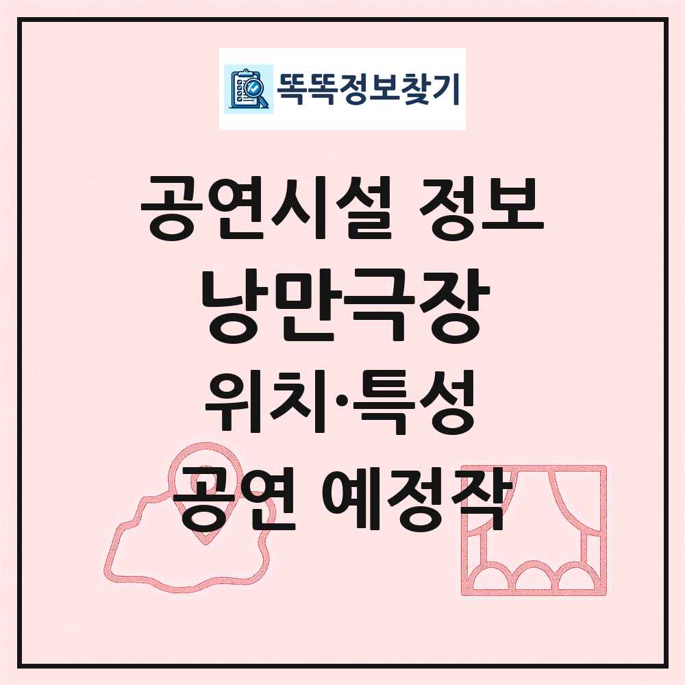 낭만극장 최신 공연시설 정보