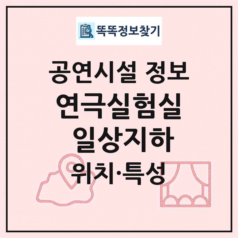 연극실험실 일상지하 최신 공연시설 정보