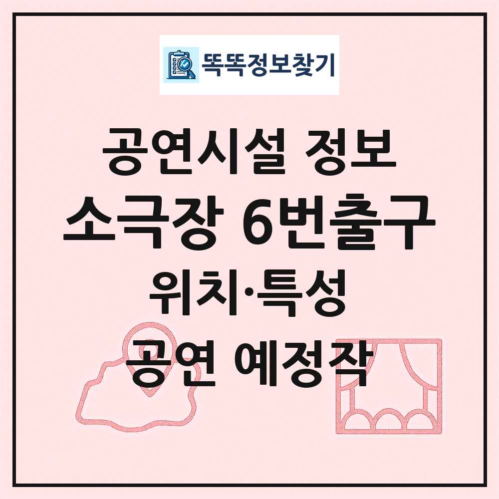 소극장 6번출구 최신 공연시설 정보