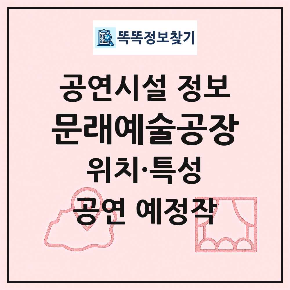 문래예술공장 최신 공연시설 정보