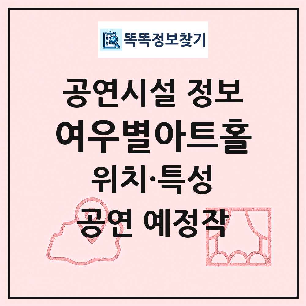 여우별아트홀 최신 공연시설 정보