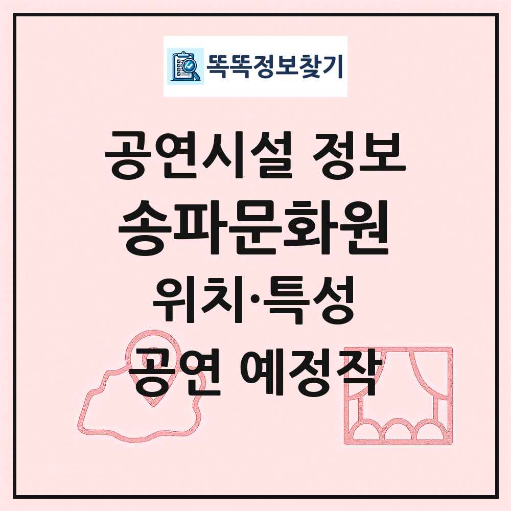 송파문화원 최신 공연시설 정보