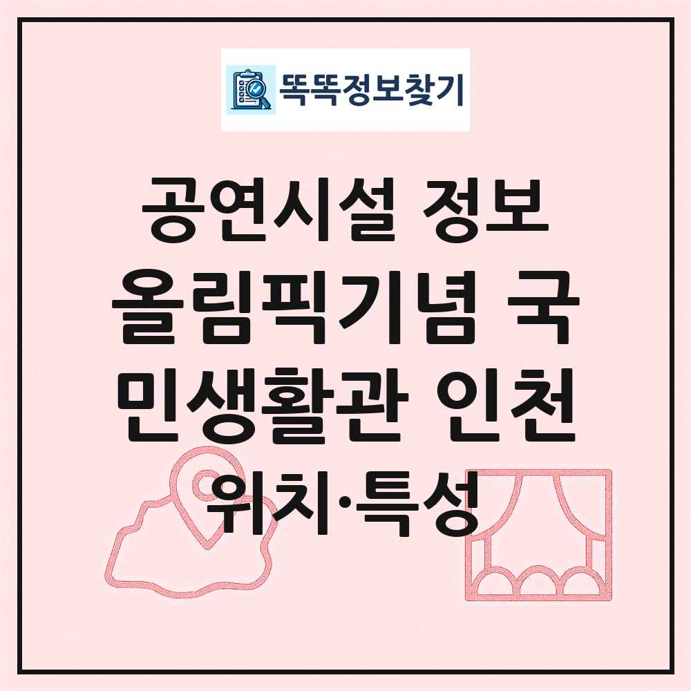 올림픽기념 국민생활관 인천 최신 공연시설 정보
