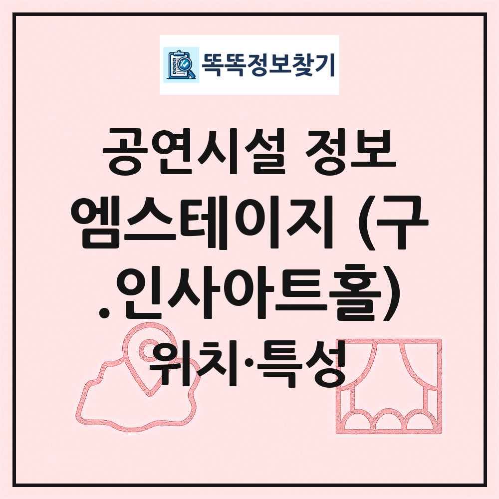 엠스테이지 (구.인사아트홀) 최신 공연시설 정보