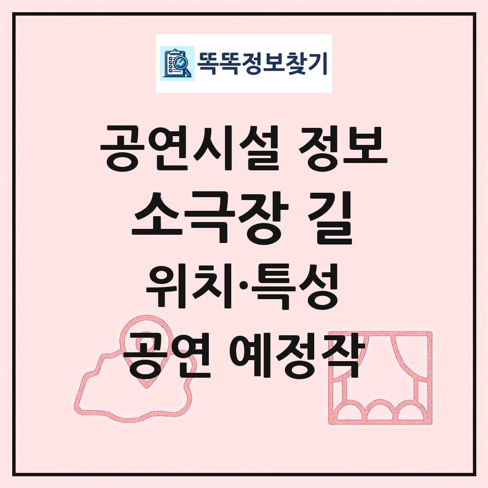 소극장 길 최신 공연시설 정보
