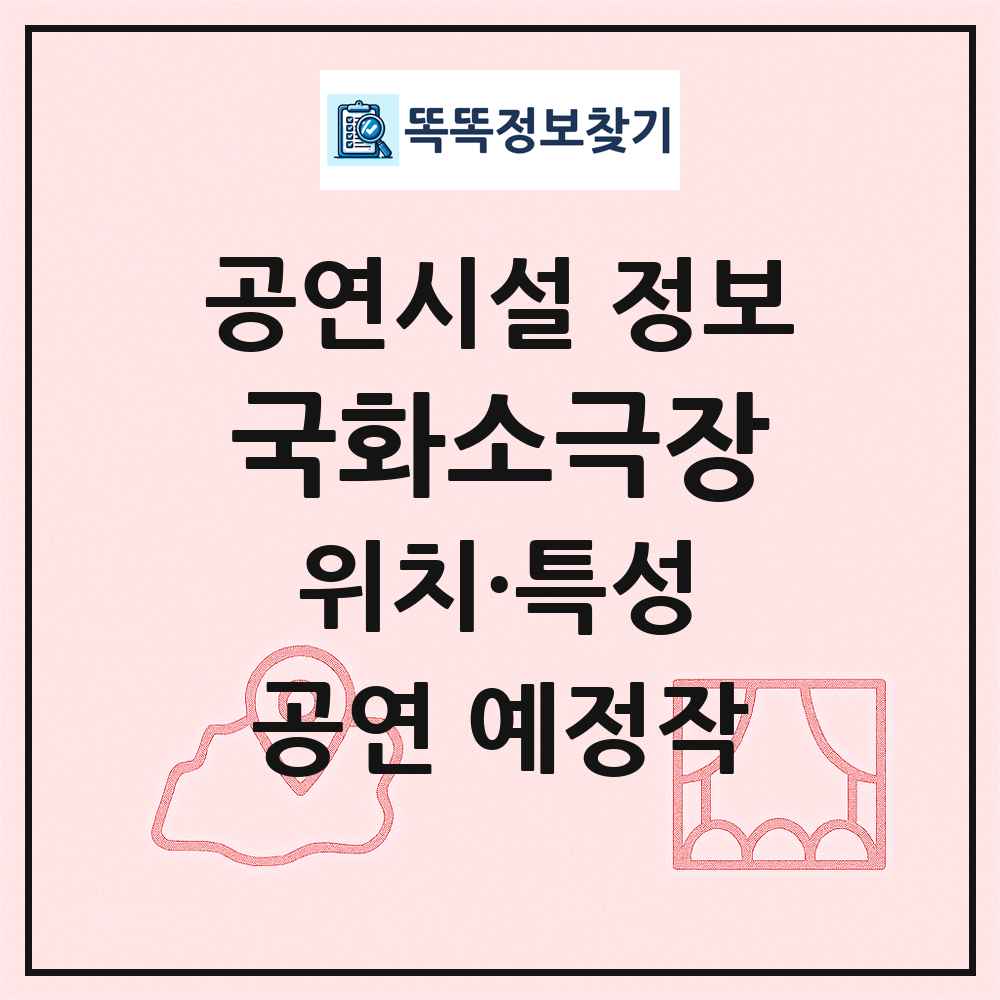 국화소극장 최신 공연시설 정보