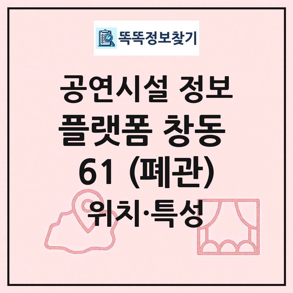 플랫폼 창동 61 (폐관) 최신 공연시설 정보