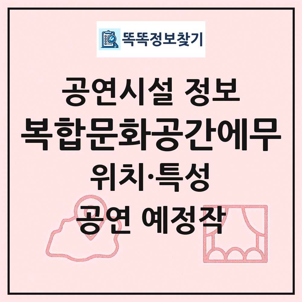 복합문화공간에무 최신 공연시설 정보