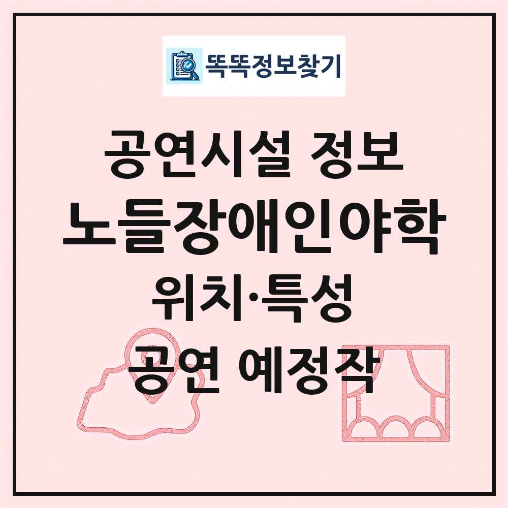 노들장애인야학 최신 공연시설 정보