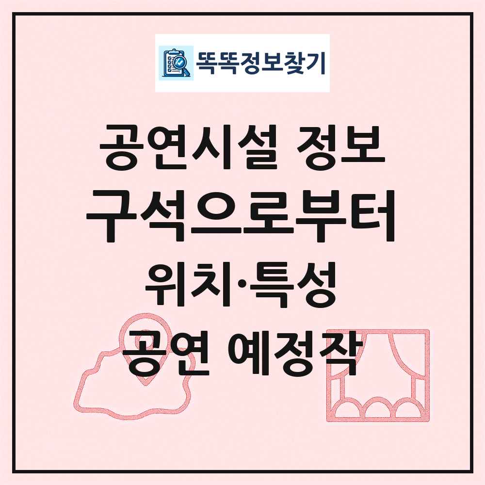 구석으로부터 최신 공연시설 정보