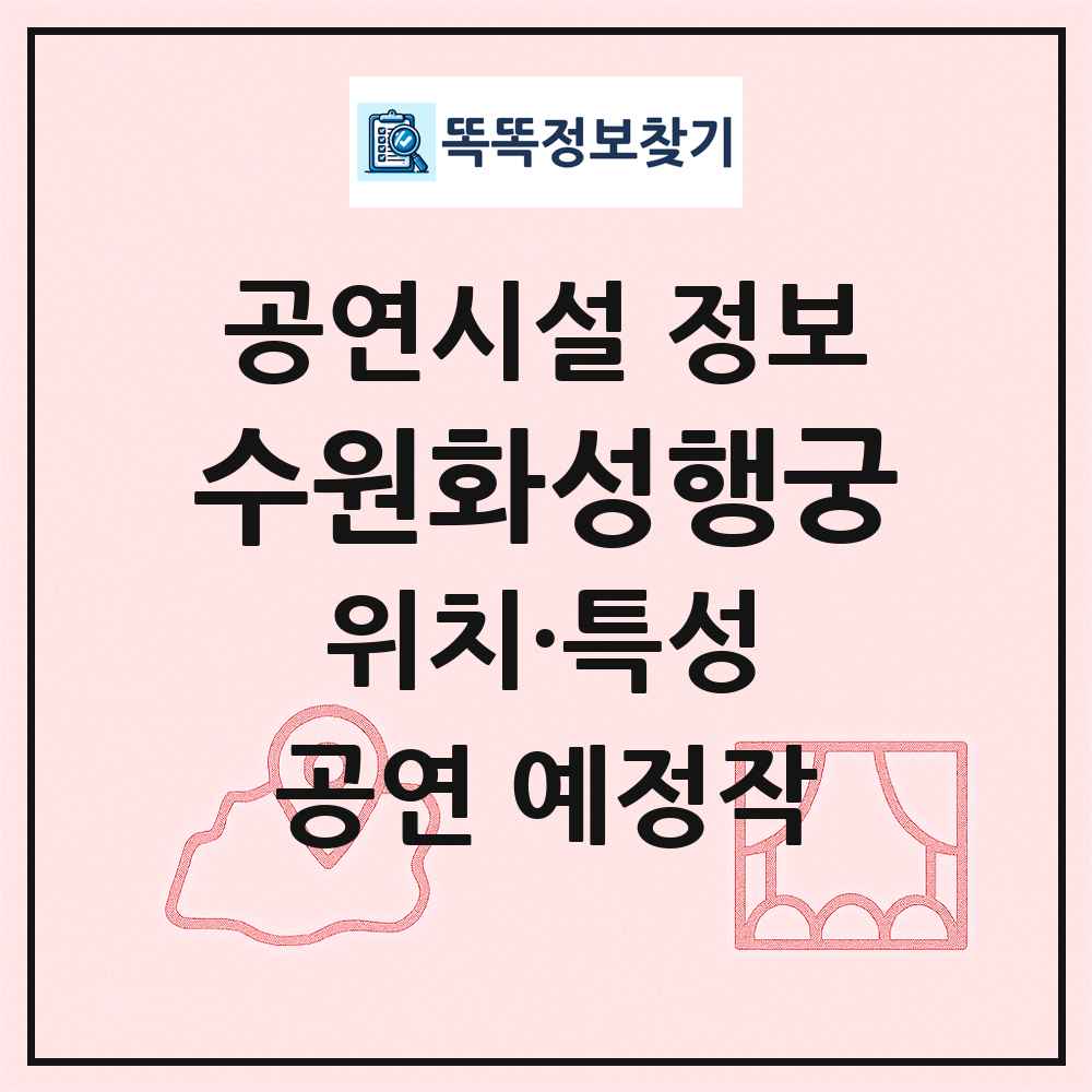 수원화성행궁 최신 공연시설 정보
