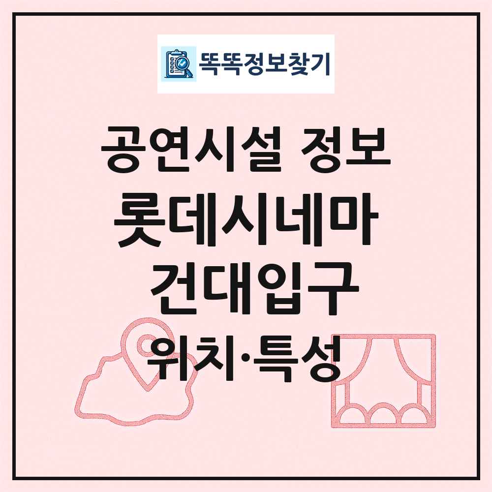 롯데시네마 건대입구 최신 공연시설 정보