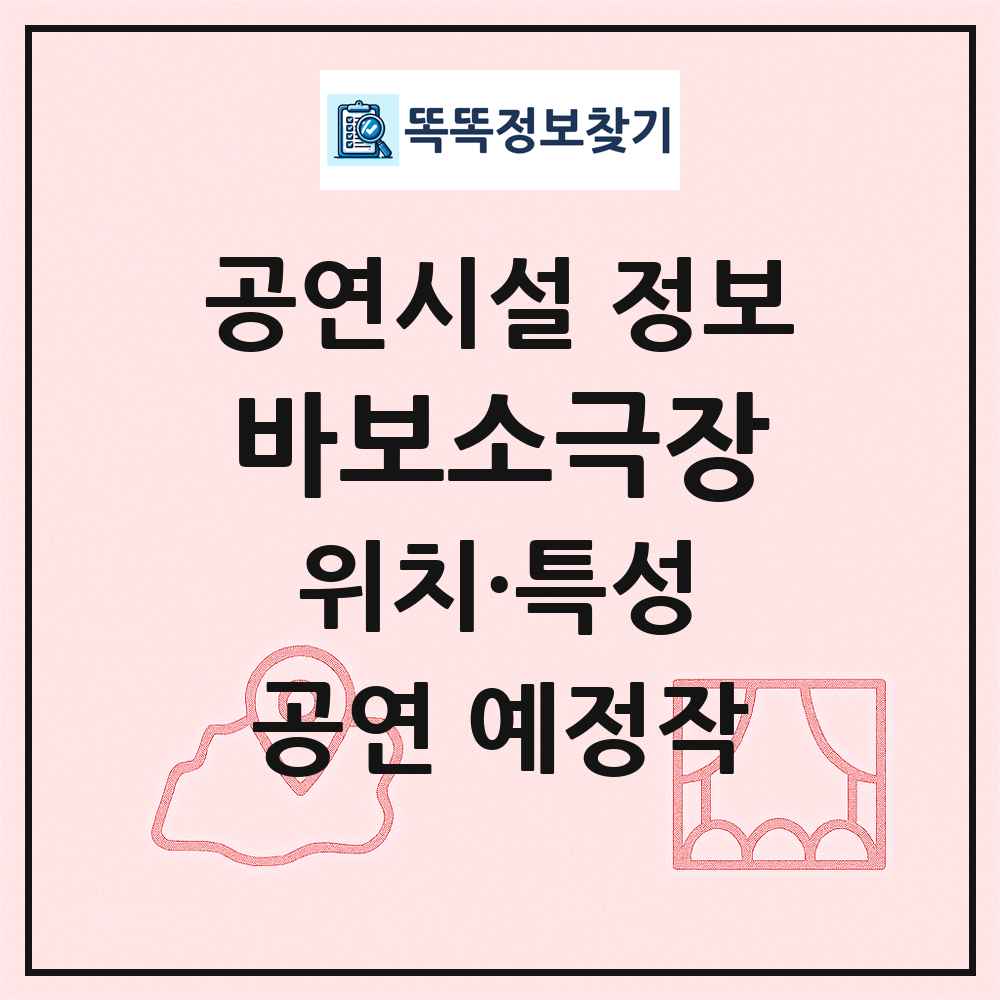 바보소극장 최신 공연시설 정보