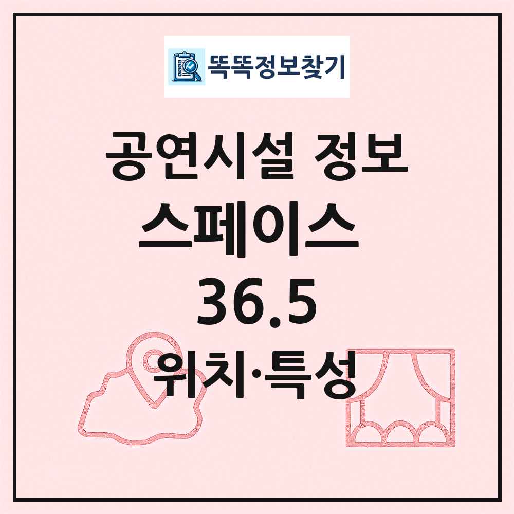 스페이스 36.5 최신 공연시설 정보