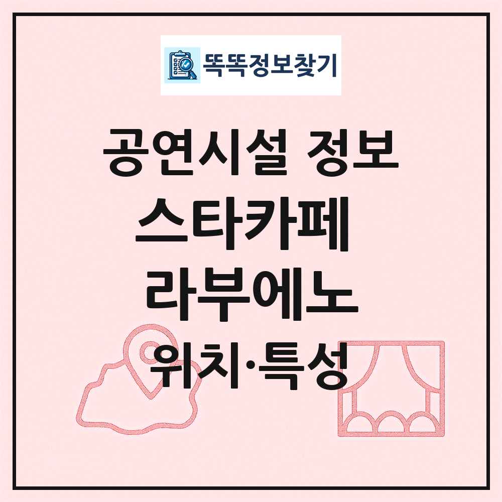 스타카페 라부에노 최신 공연시설 정보