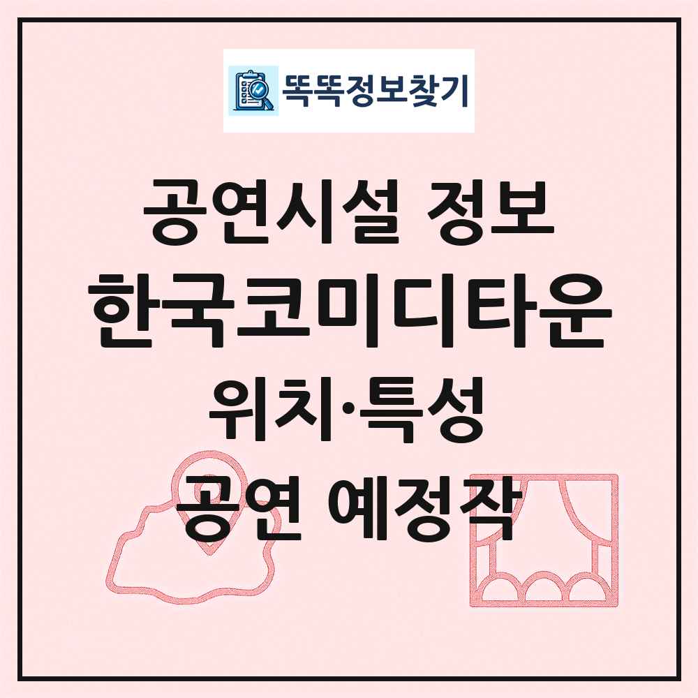 한국코미디타운 최신 공연시설 정보