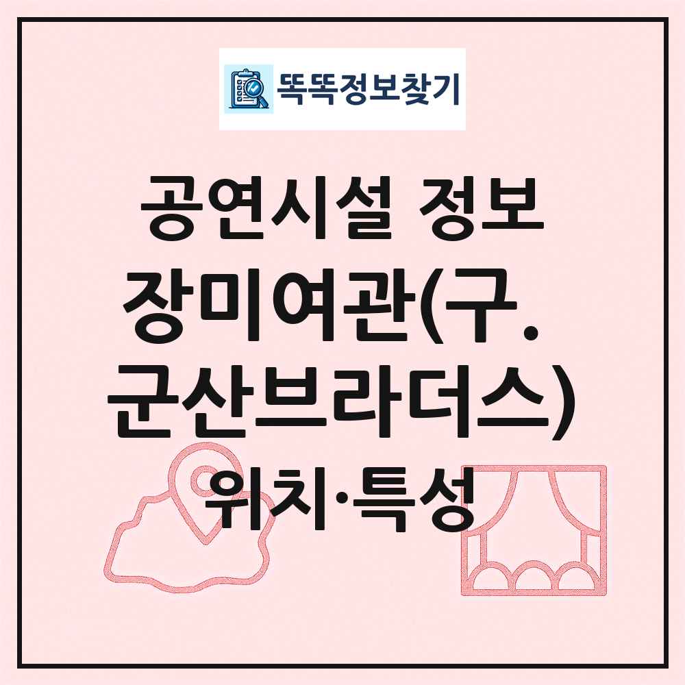 장미여관(구. 군산브라더스) 최신 공연시설 정보