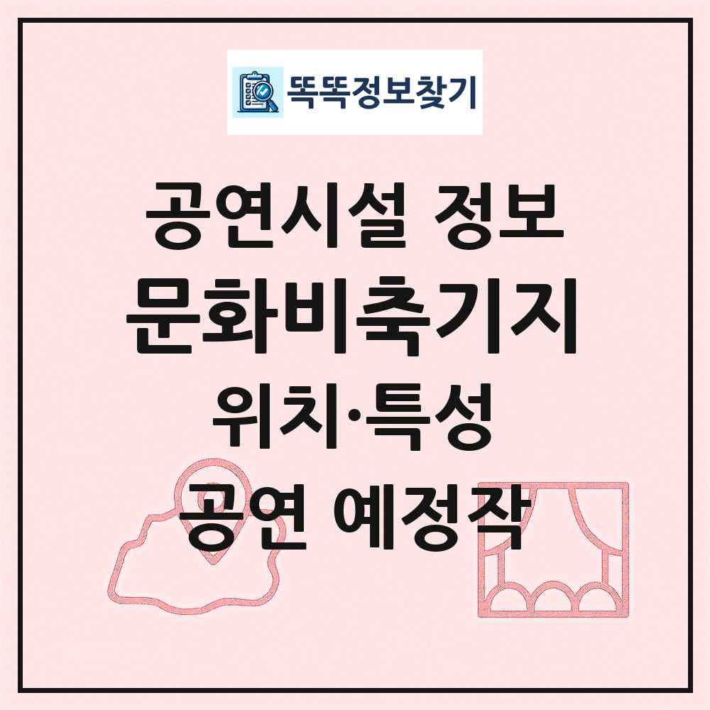 문화비축기지 최신 공연시설 정보