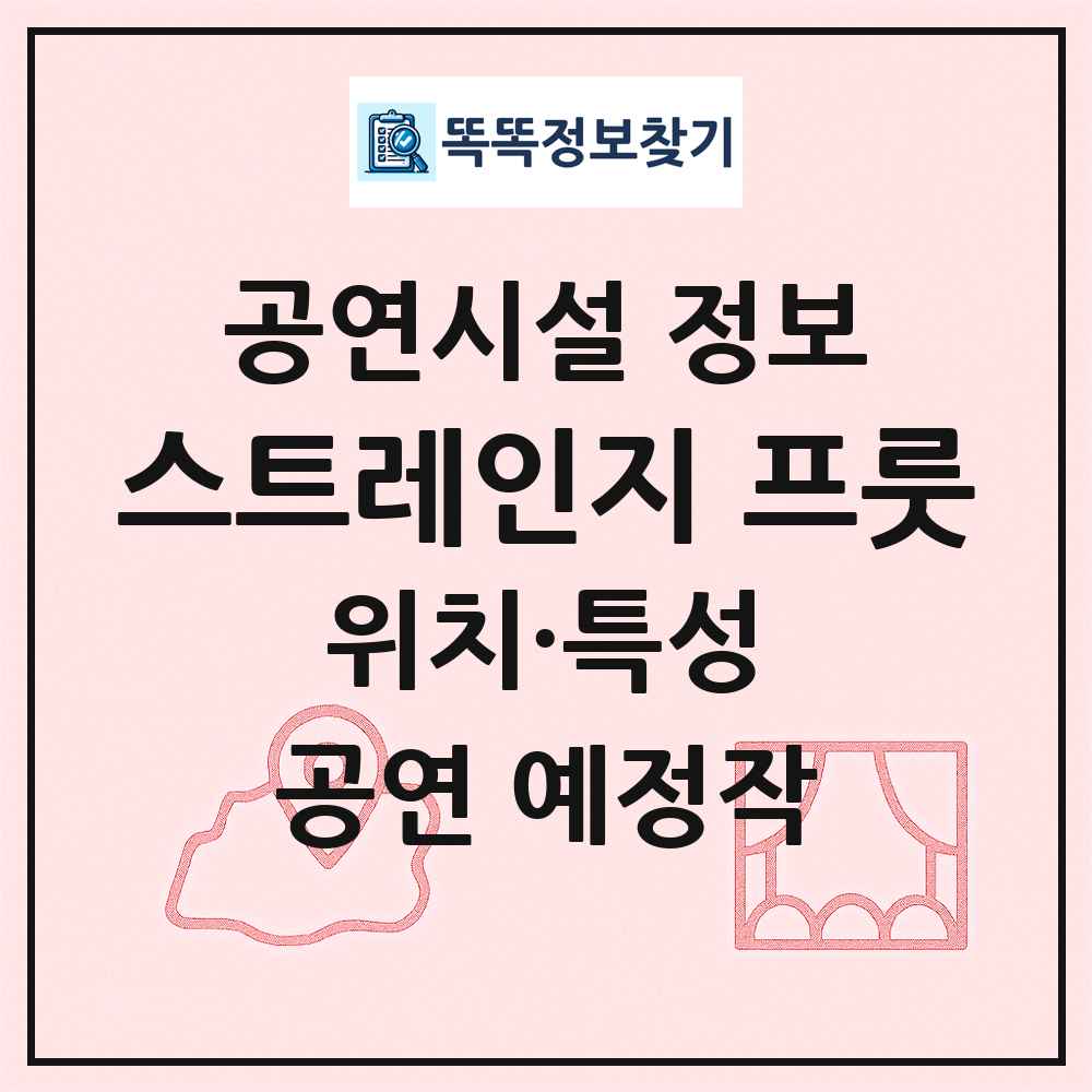 스트레인지 프룻 최신 공연시설 정보
