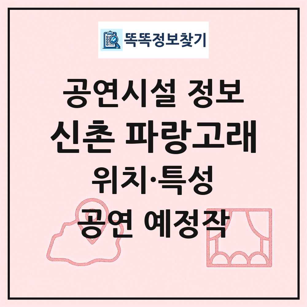 신촌 파랑고래 최신 공연시설 정보