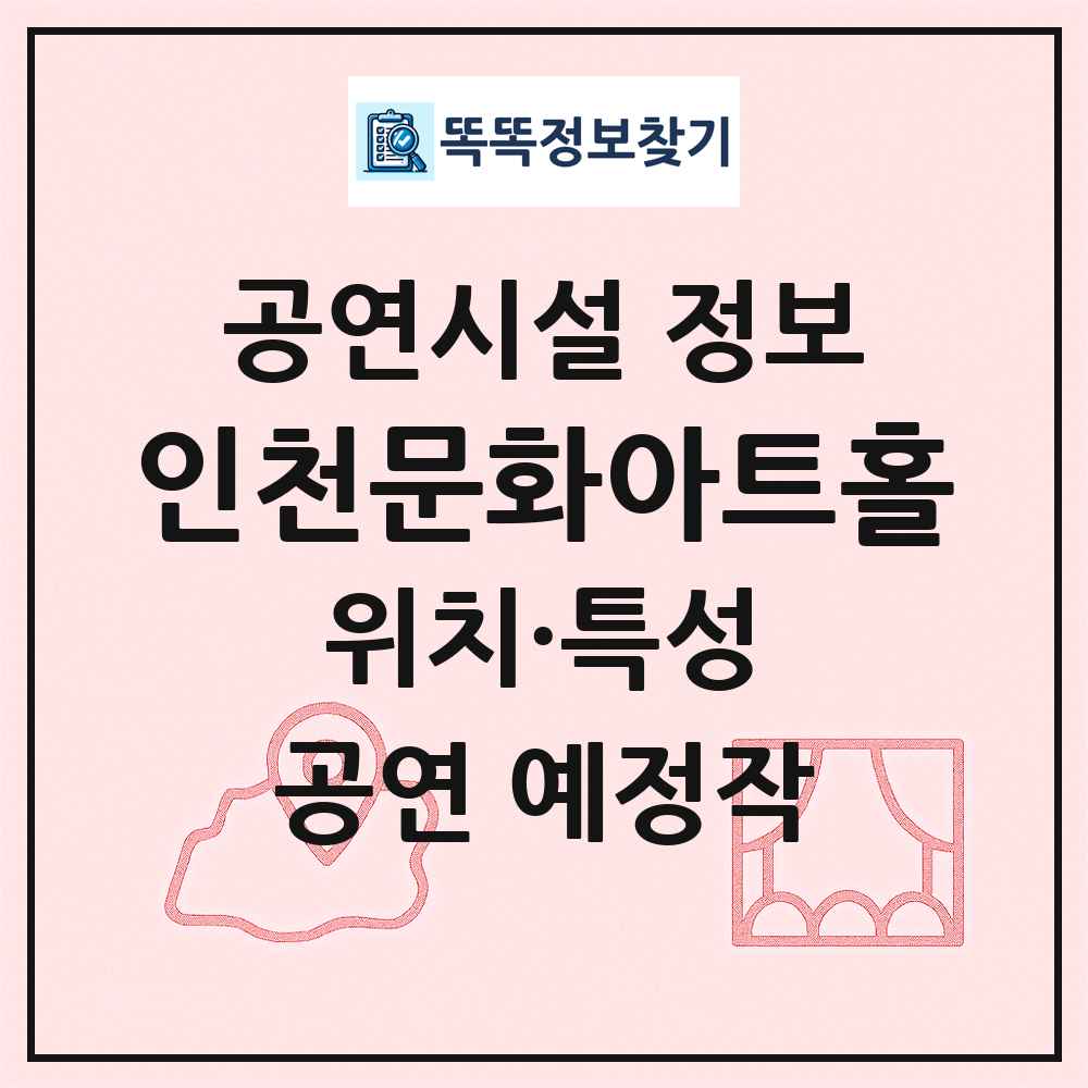 인천문화아트홀 최신 공연시설 정보