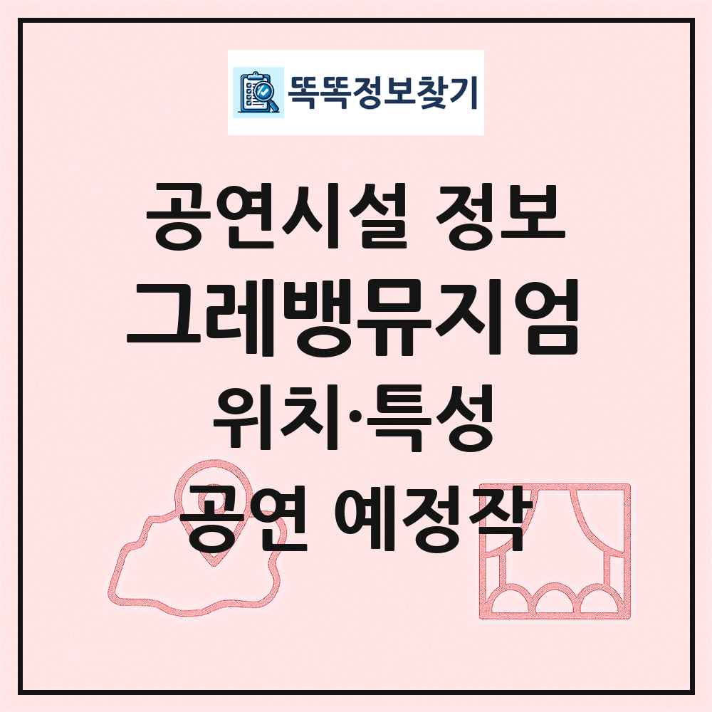 그레뱅뮤지엄 최신 공연시설 정보